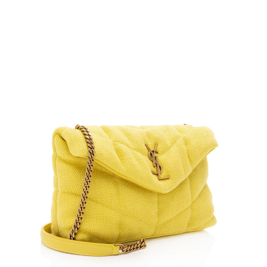 Saint Laurent Canvas Monogram Puffer LouLou Toy Shoulder Bag k1xZIv