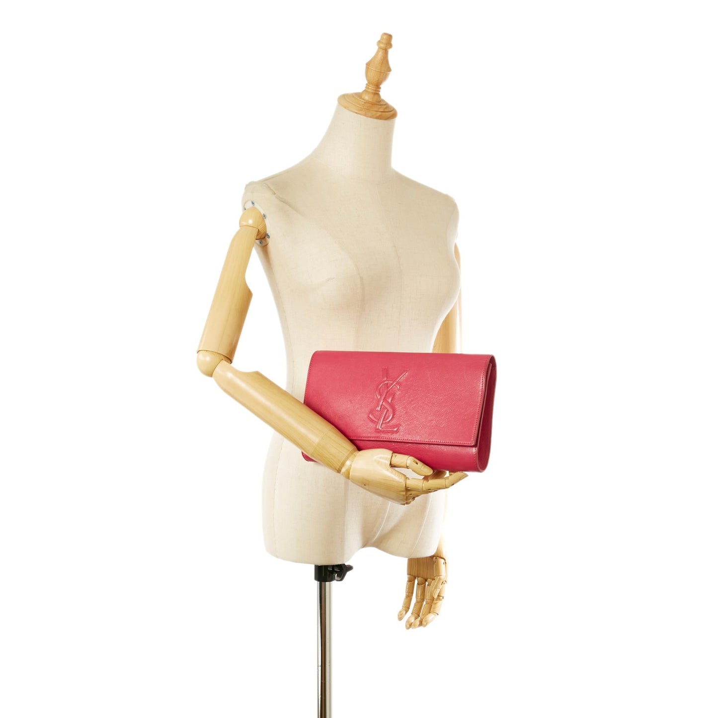 Saint Laurent Cassandre Leather Clutch (SHG-22927