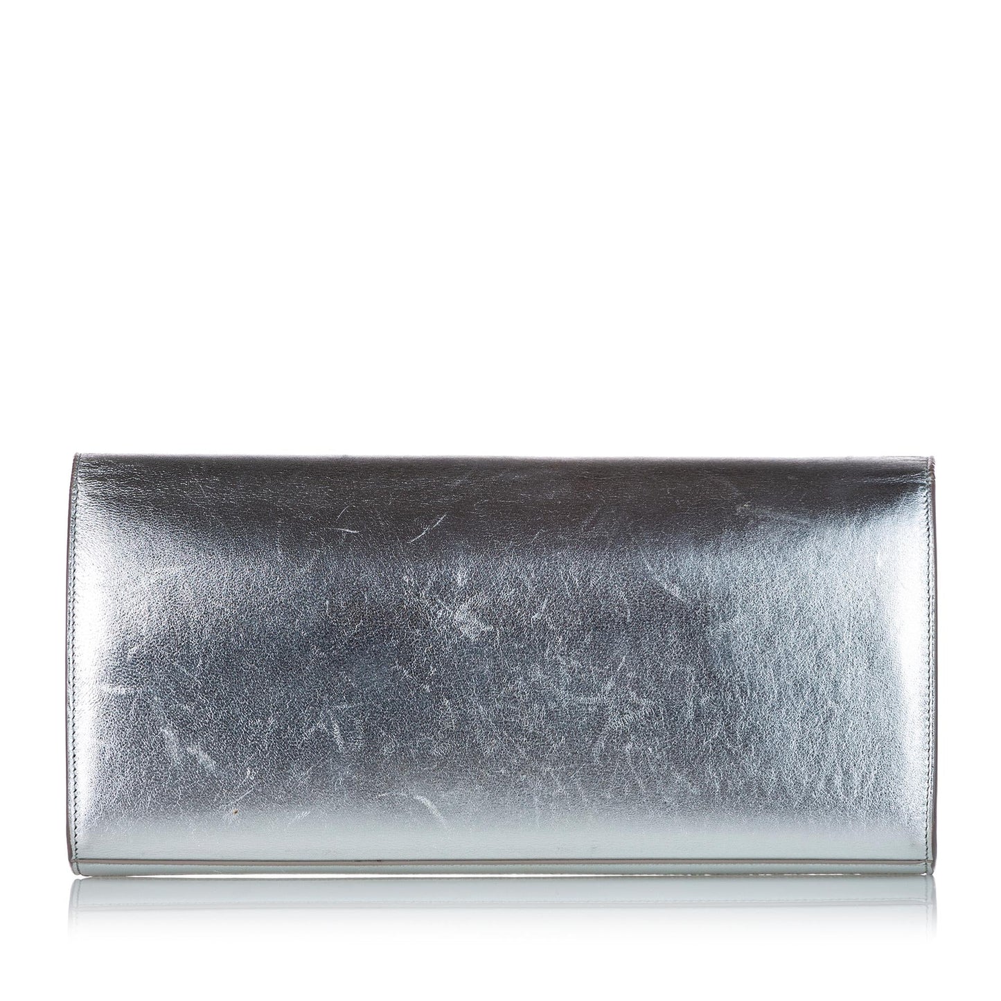 Saint Laurent Cassandre Leather Clutch (SHG-24788