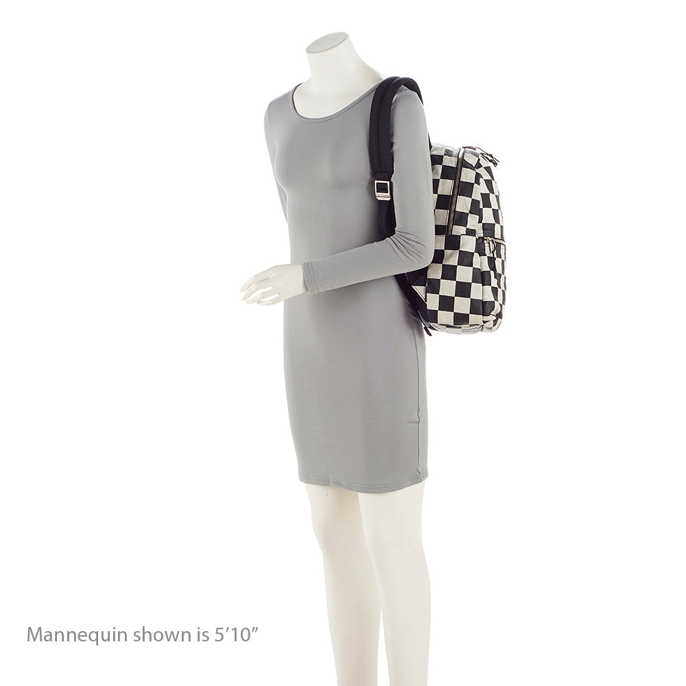 Saint Laurent Coated Canvas Checkered Backpack 21470