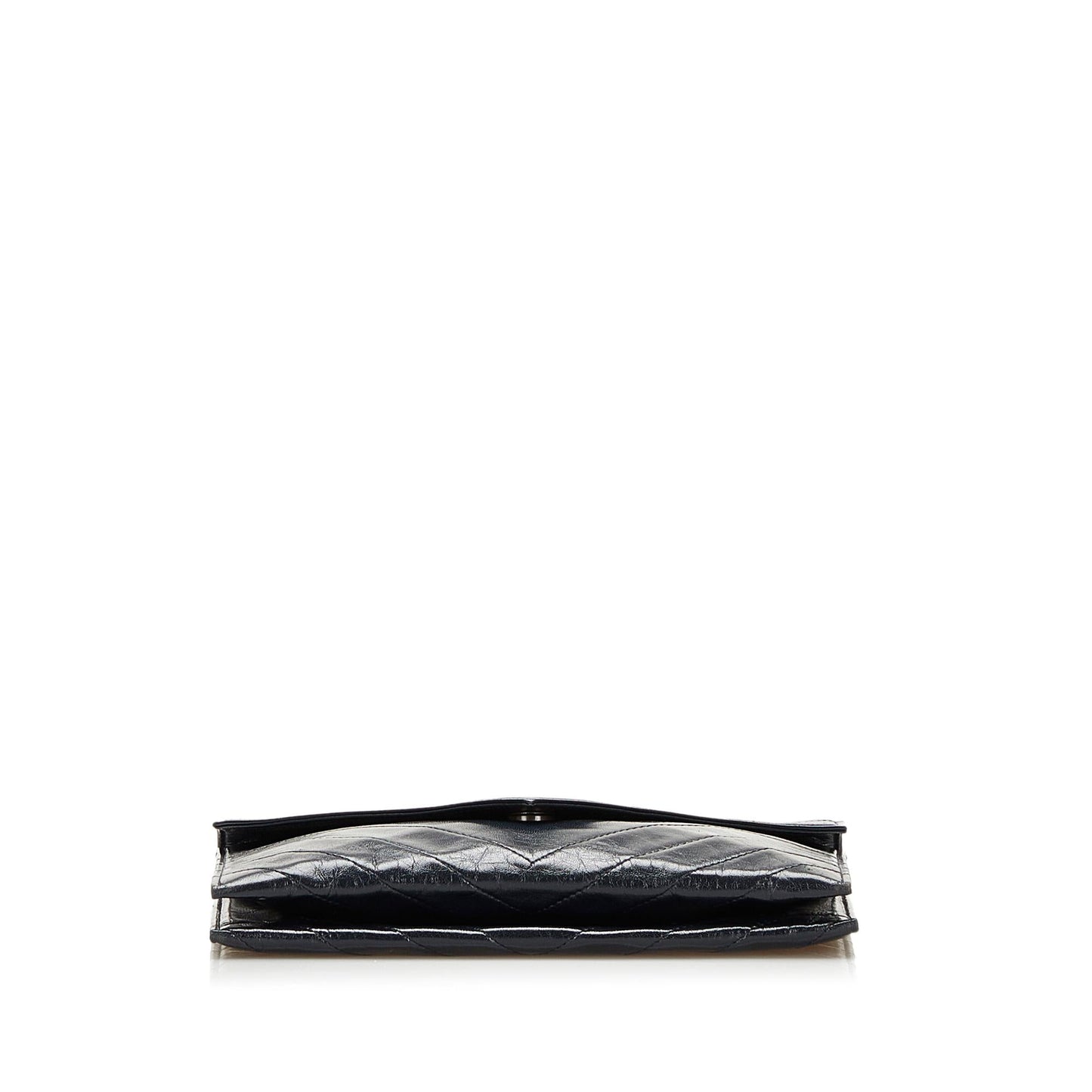 Saint Laurent Chevron Leather Clutch (SHG-35742