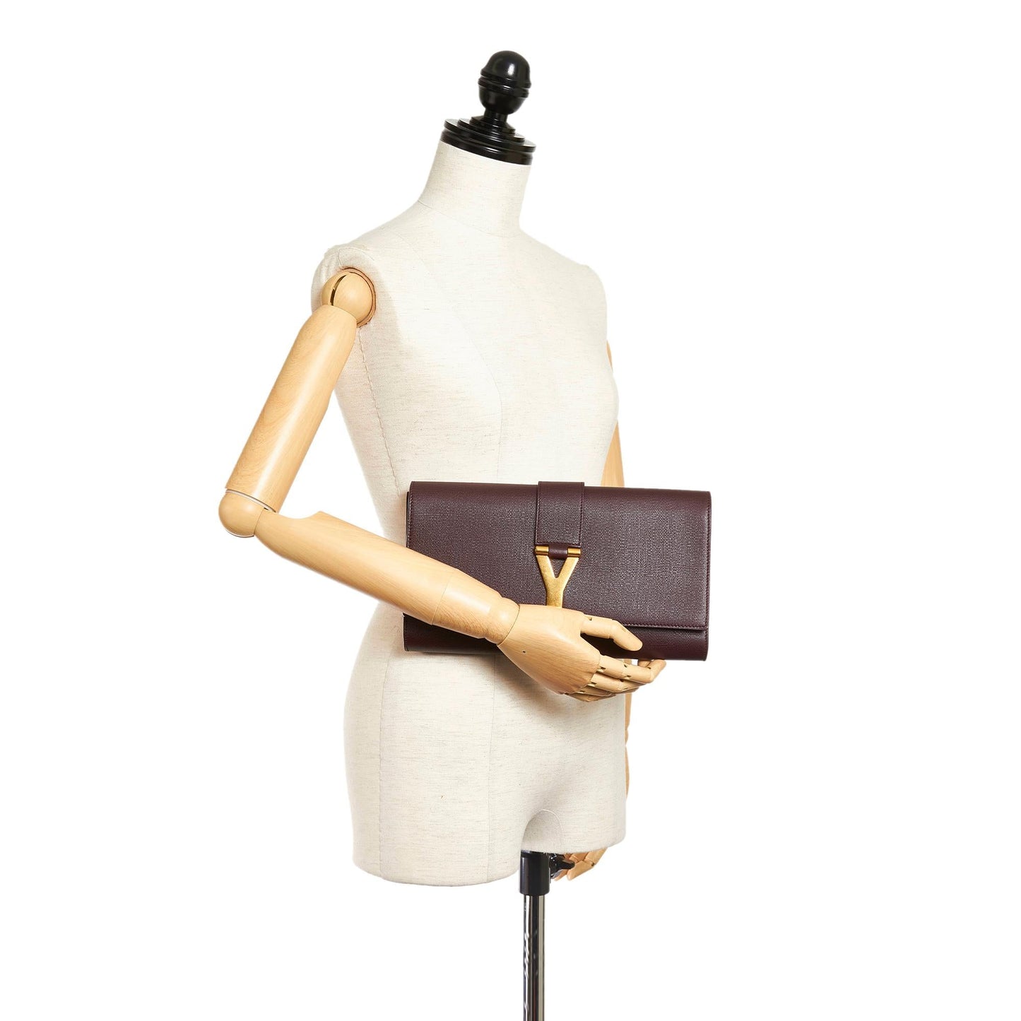 Saint Laurent Chyc Ligne Leather Clutch Bag (SHG-27874
