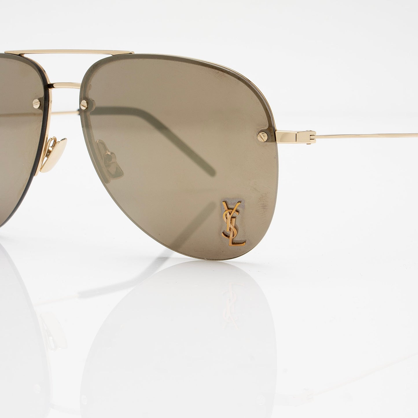 Saint Laurent Classic 11 Monochromatic Aviator Sunglasses WaxfXE