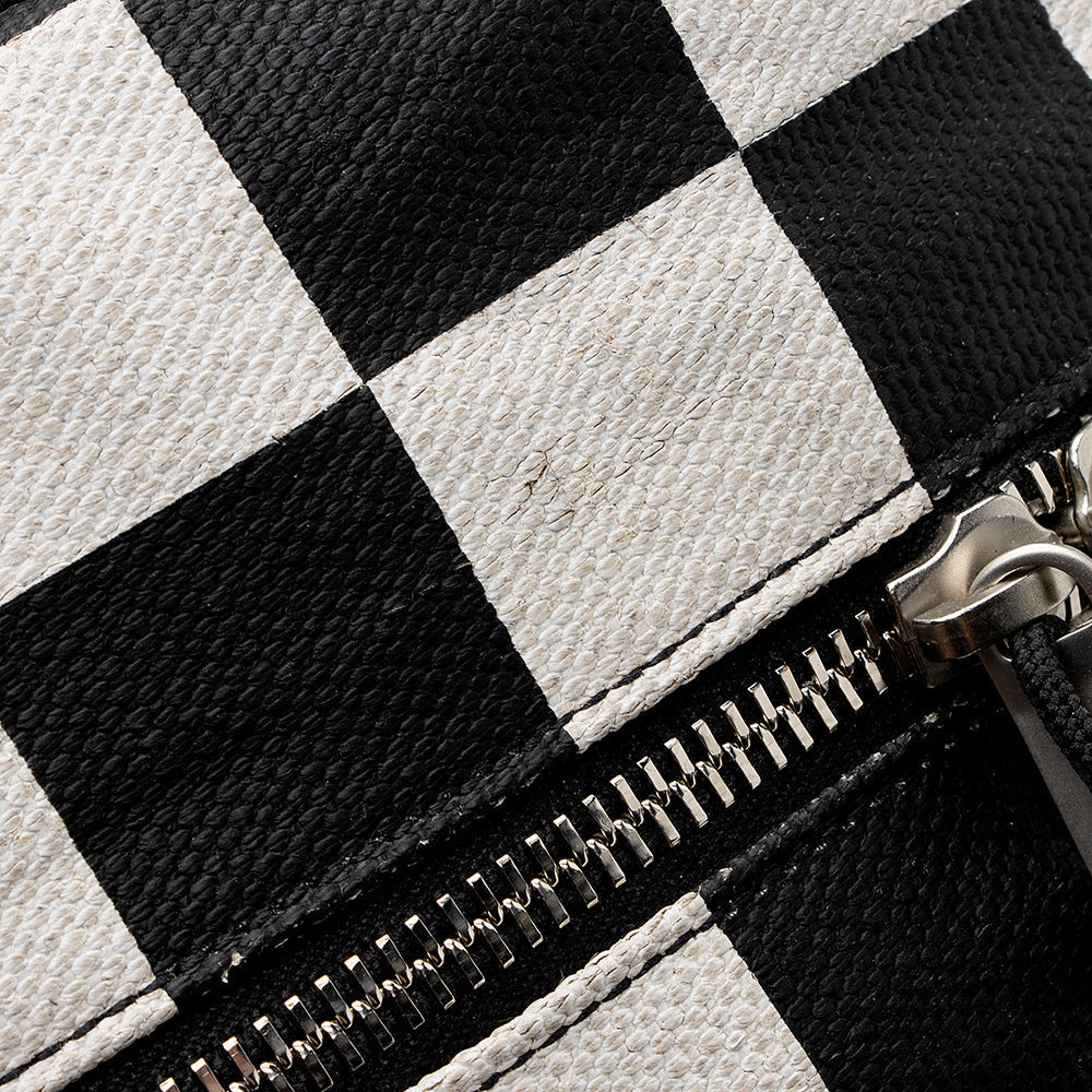 Saint Laurent Coated Canvas Checkered Backpack 21470