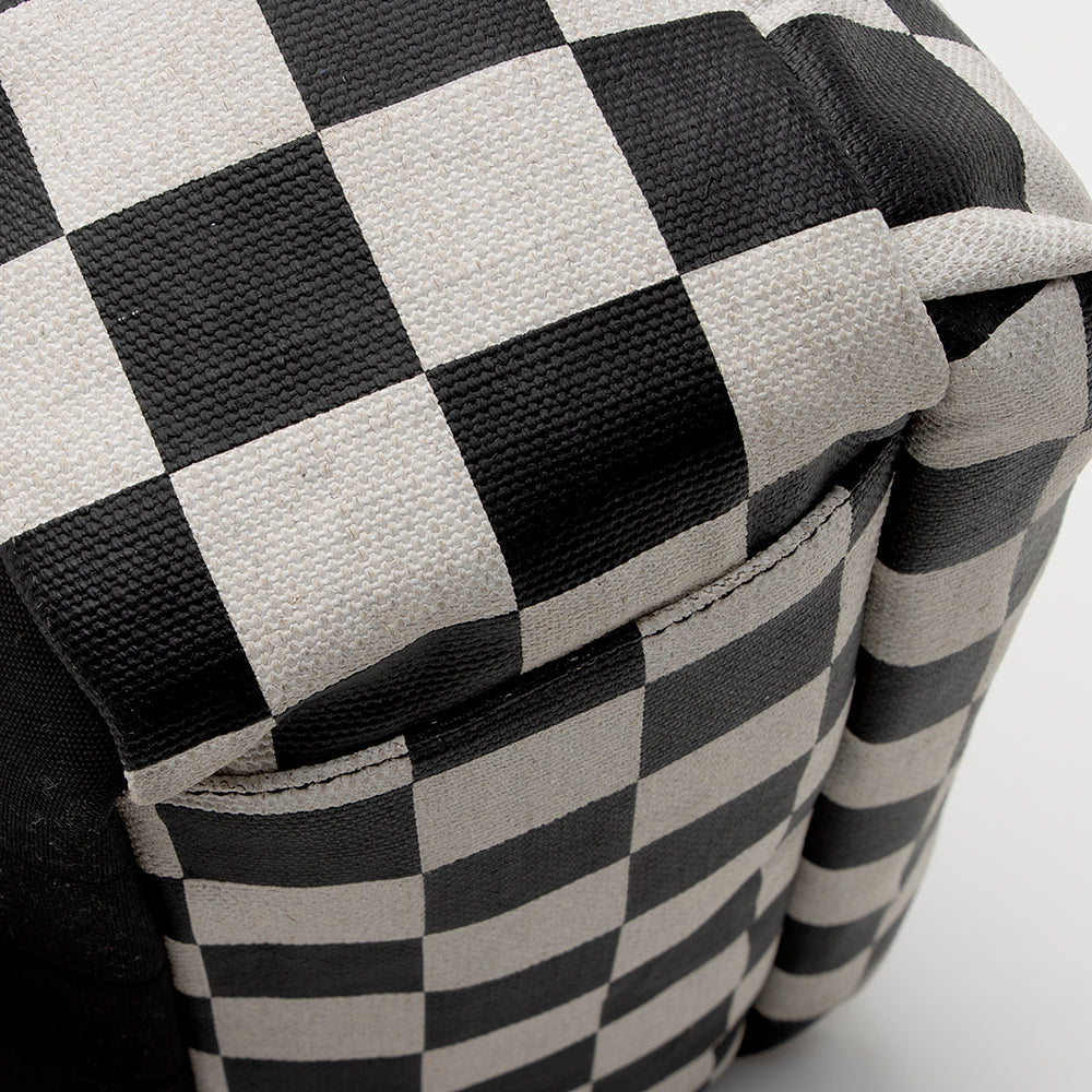 Saint Laurent Coated Canvas Checkered Backpack 21470