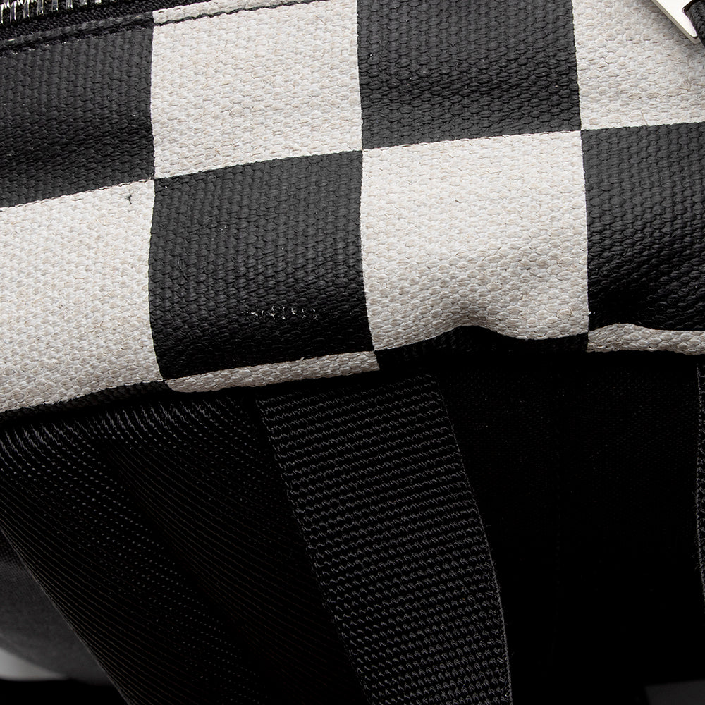 Saint Laurent Coated Canvas Checkered Backpack 21470