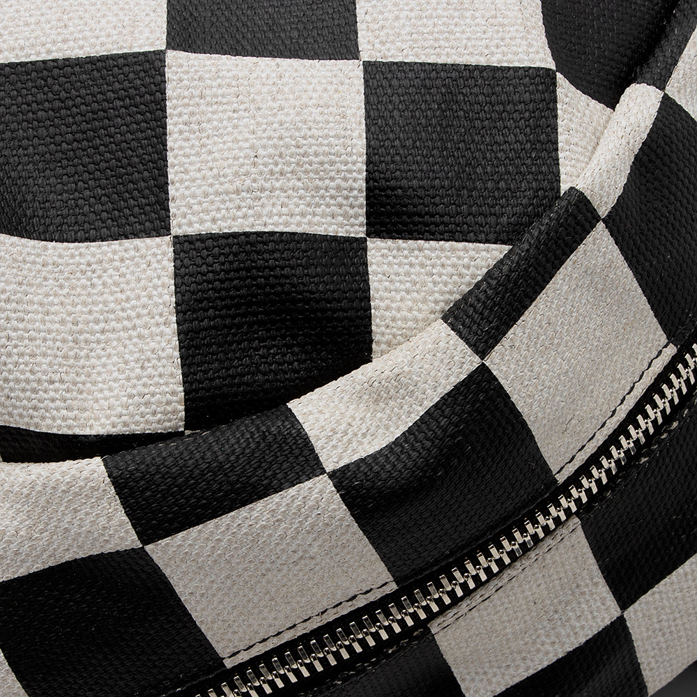 Saint Laurent Coated Canvas Checkered Backpack 21470