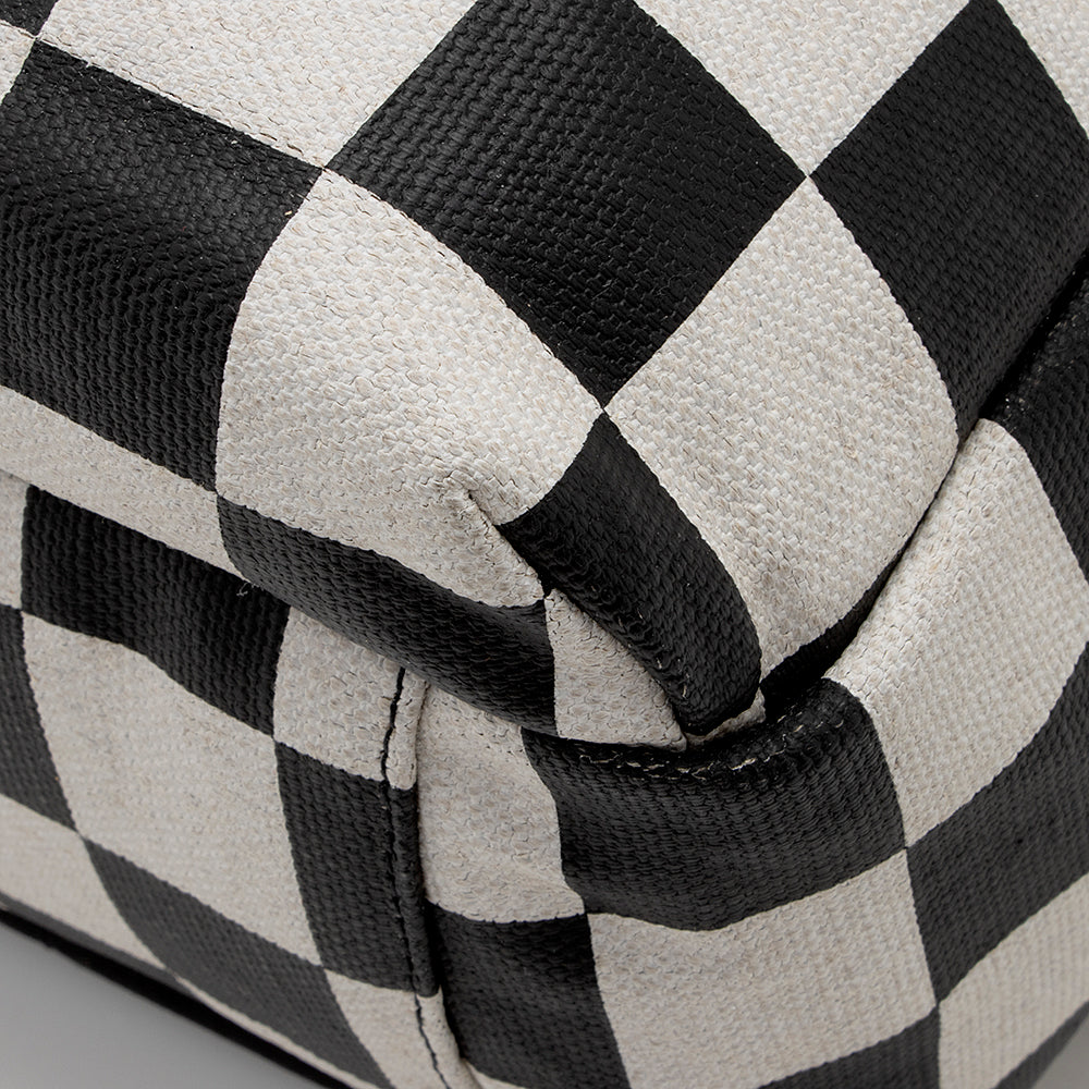 Saint Laurent Coated Canvas Checkered Backpack 21470