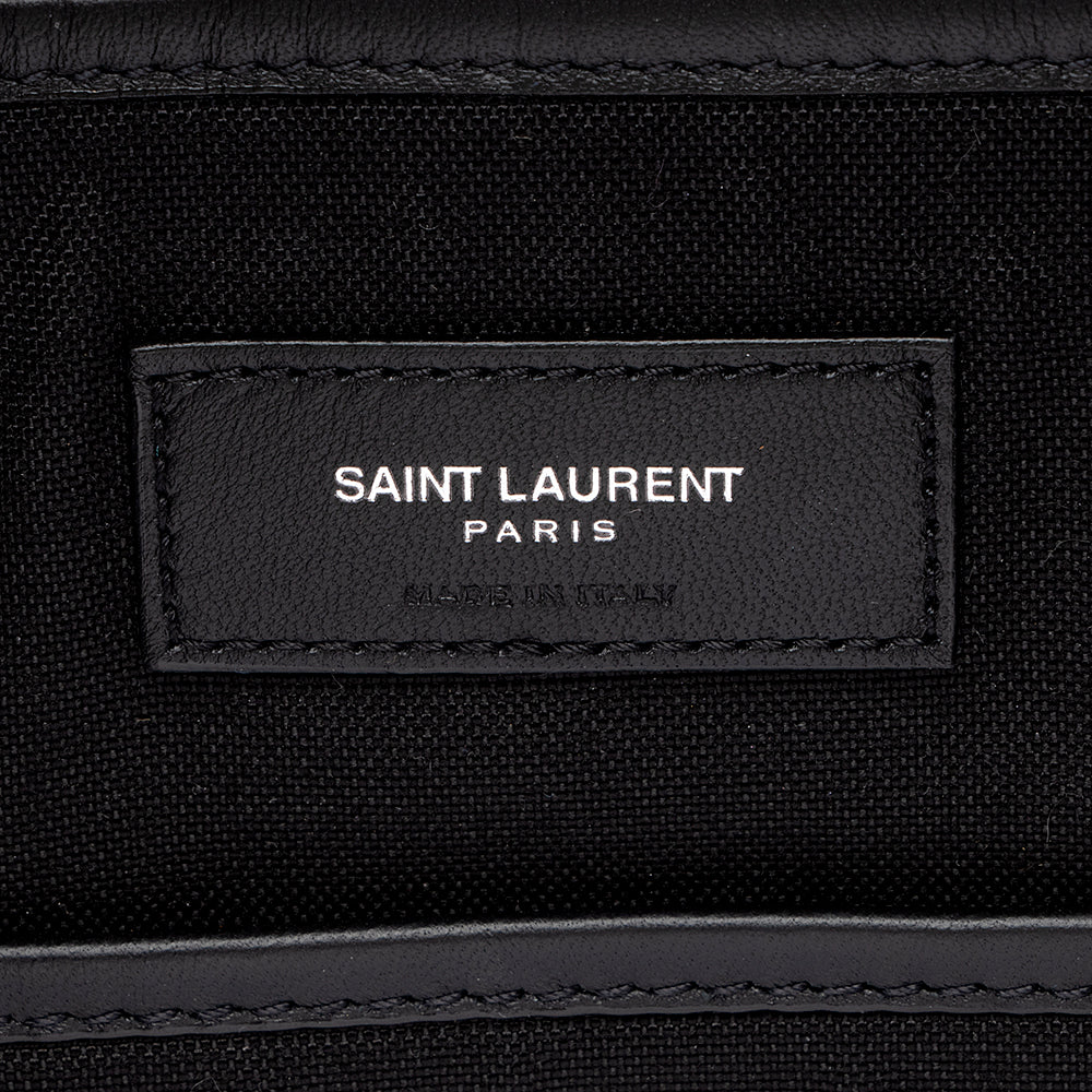 Saint Laurent Coated Canvas Checkered Backpack 21470