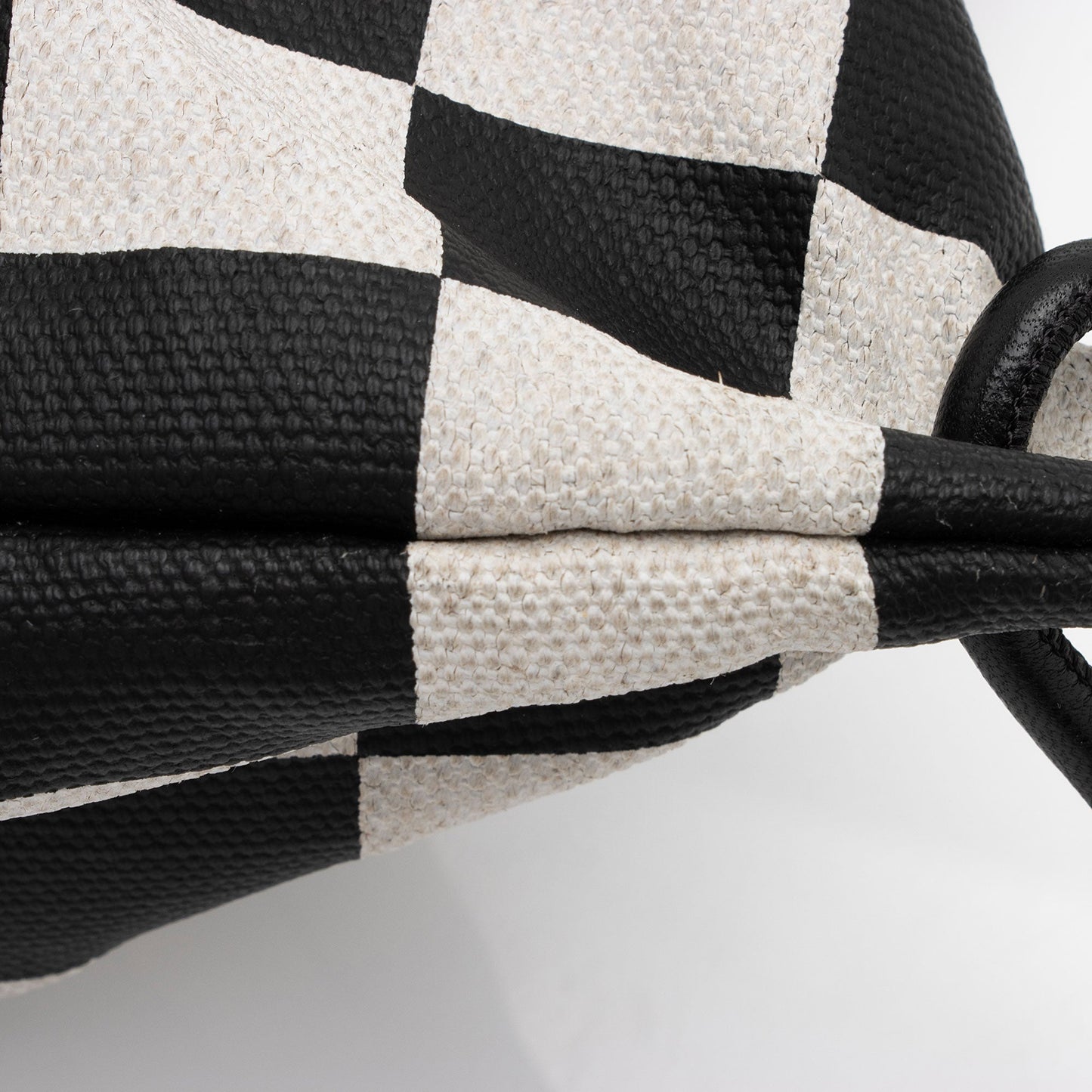 Saint Laurent Coated Canvas Checkered Teddy Drawstring Backpack kt7eWZ