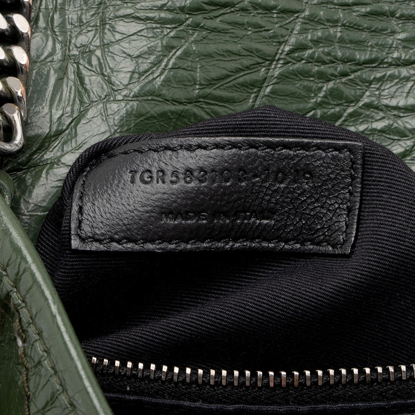 Saint Laurent Crinkled Calfskin Monogram Niki Chain Wallet w5uFiz