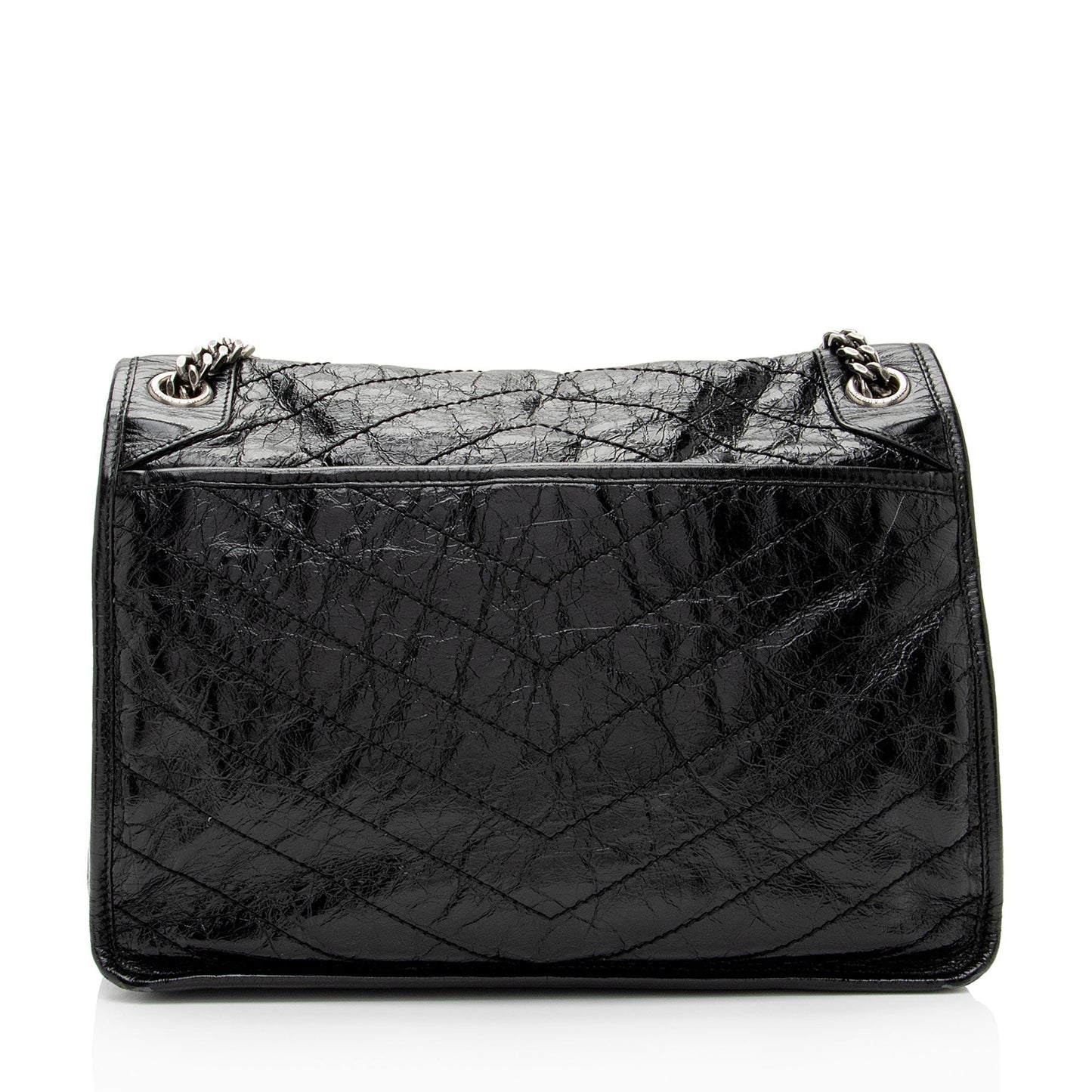 Saint Laurent Crinkled Calfskin Monogram Niki Large Shoulder Bag 0VXkR6