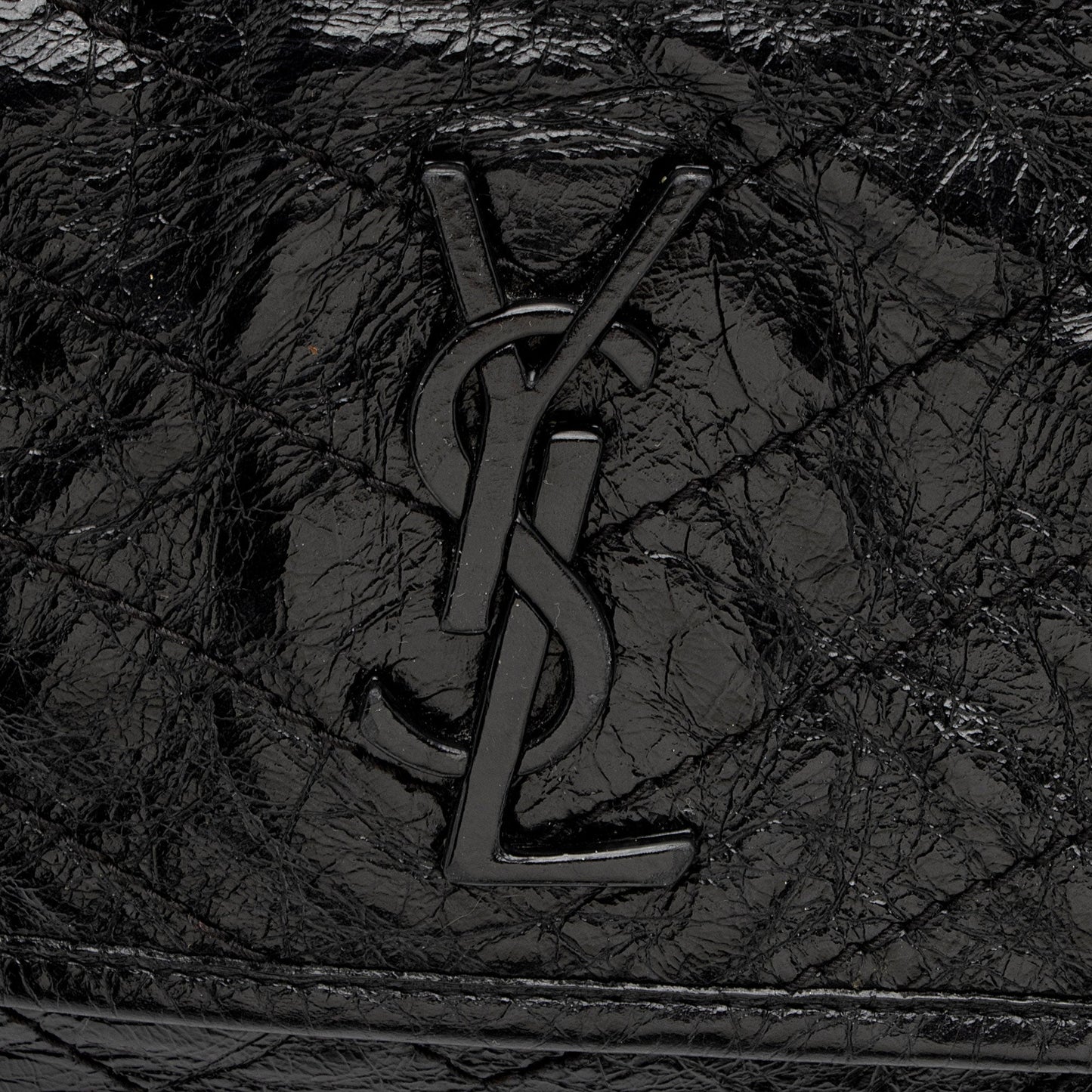 Saint Laurent Crinkled Calfskin Monogram Niki Large Shoulder Bag 0VXkR6