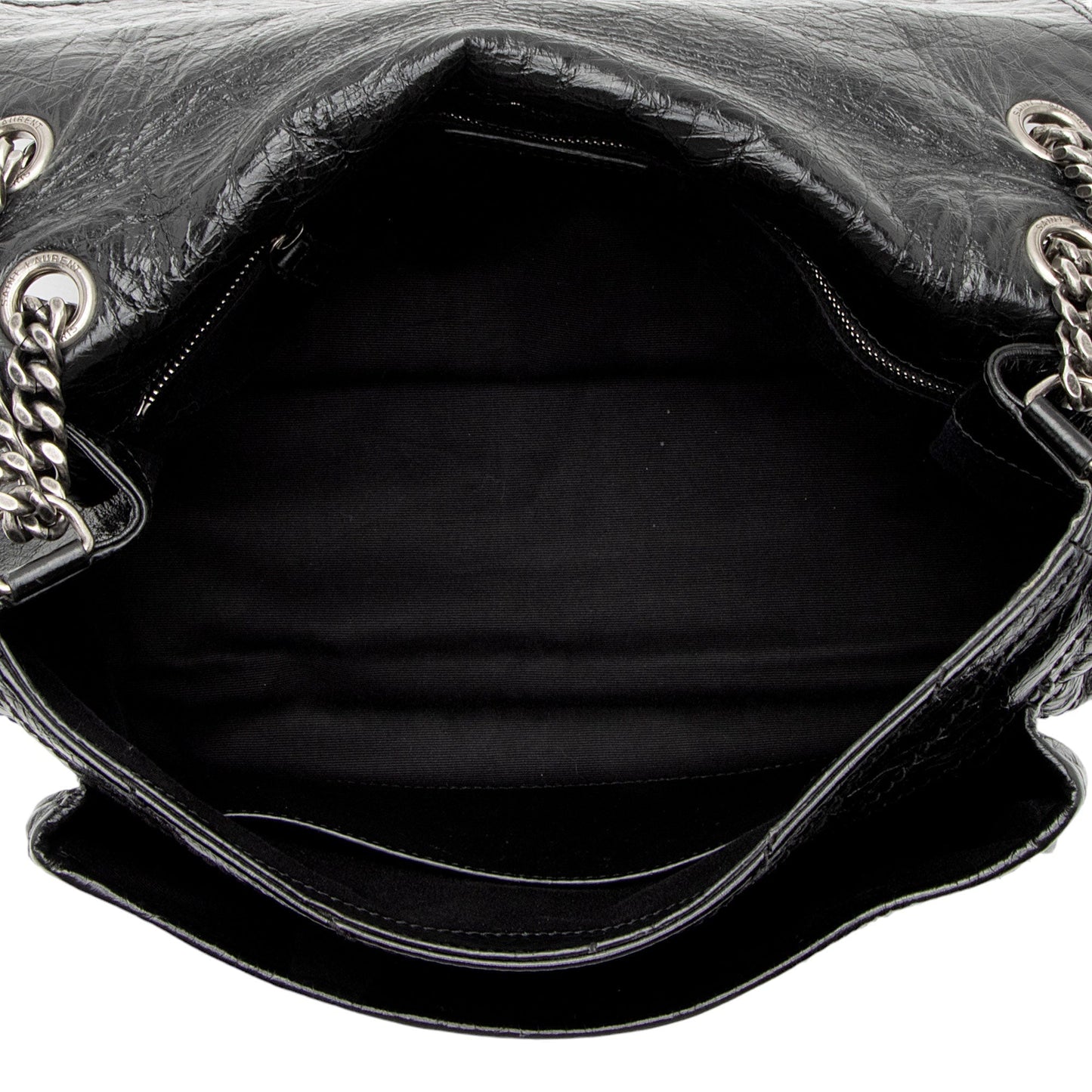 Saint Laurent Crinkled Calfskin Monogram Niki Large Shoulder Bag 0VXkR6