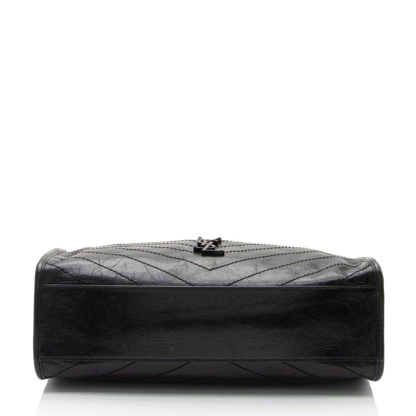 Saint Laurent Crinkled Calfskin Monogram Niki Medium Shopping Tote RaBy7S