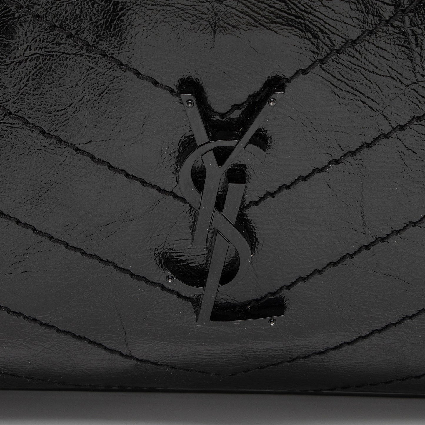 Saint Laurent Crinkled Calfskin Monogram Niki Medium Shopping Tote RaBy7S