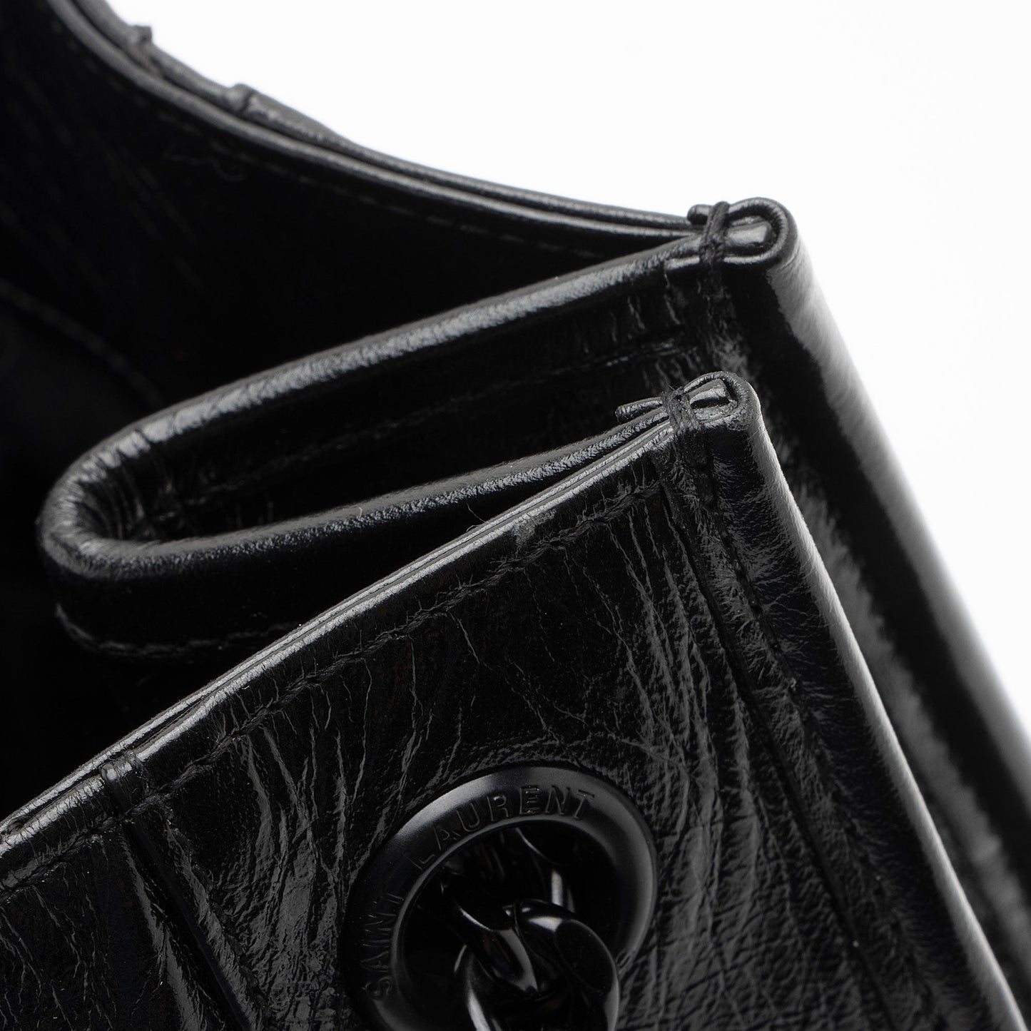 Saint Laurent Crinkled Calfskin Monogram Niki Medium Shopping Tote RaBy7S