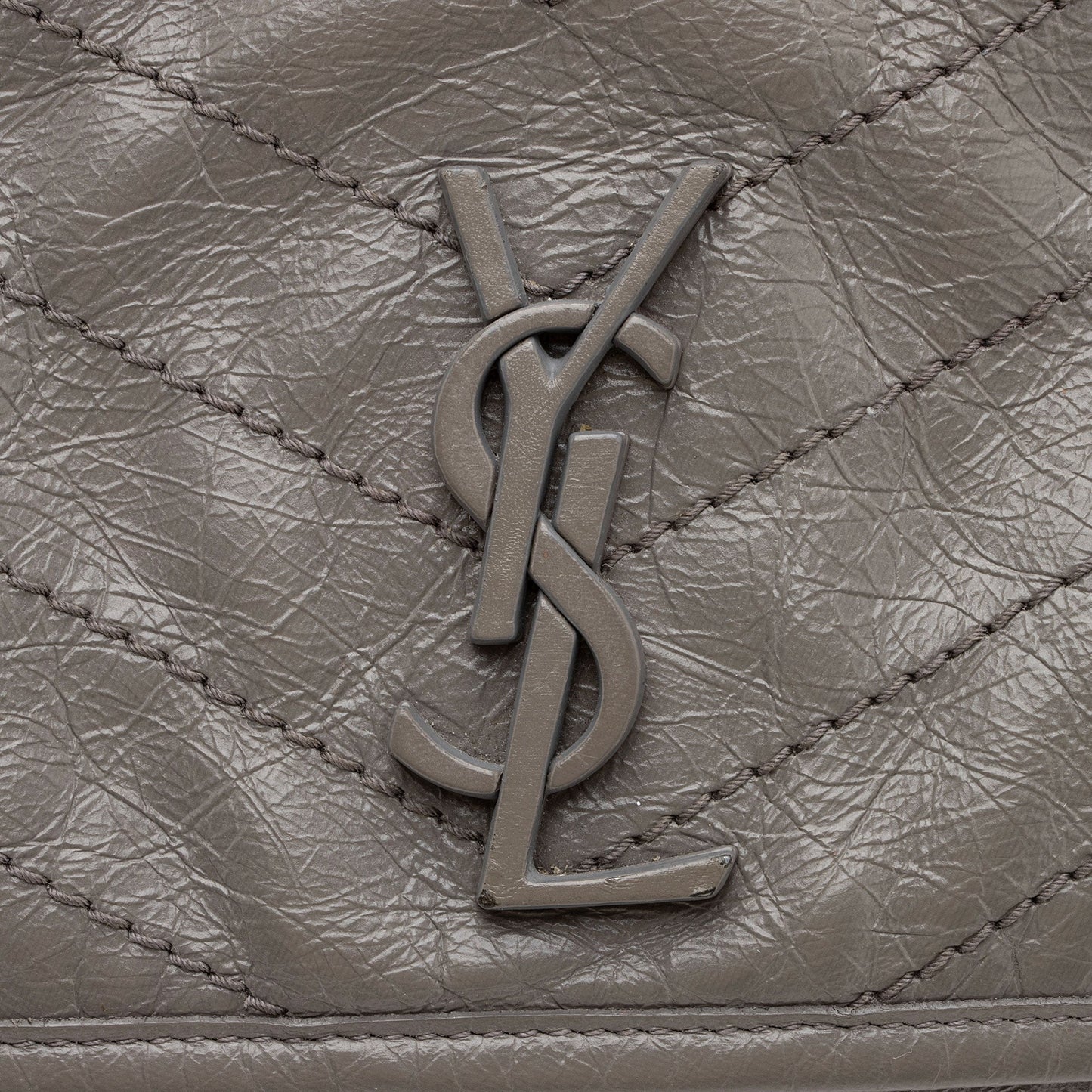 Saint Laurent Crinkled Calfskin Monogram Niki Medium Shoulder Bag Ozz7lD