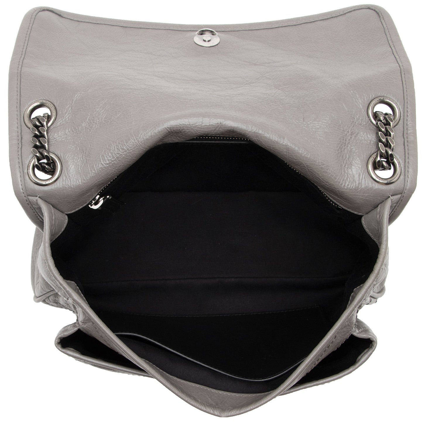 Saint Laurent Crinkled Calfskin Monogram Niki Medium Shoulder Bag Ozz7lD