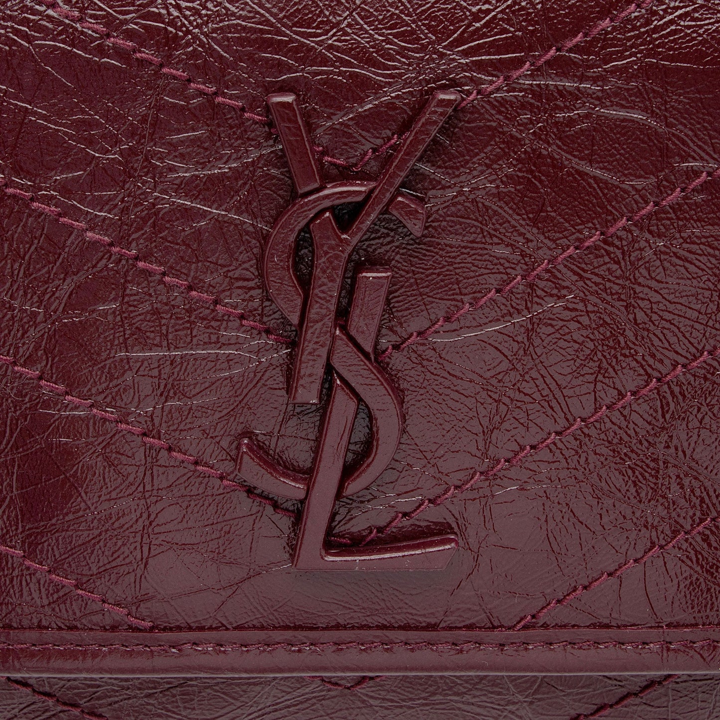 Saint Laurent Crinkled Calfskin Monogram Niki Medium Shoulder Bag jZikJS