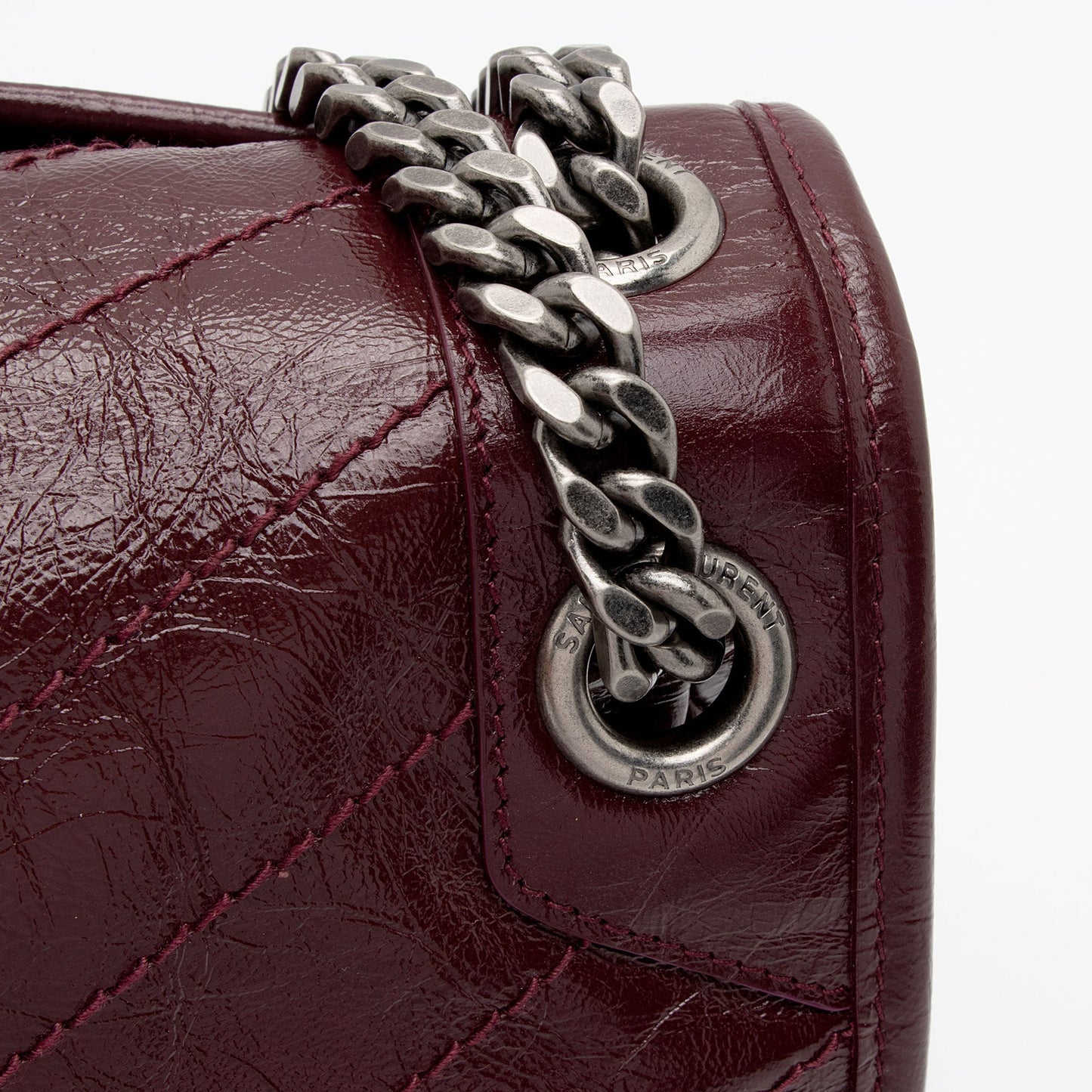 Saint Laurent Crinkled Calfskin Monogram Niki Medium Shoulder Bag jZikJS