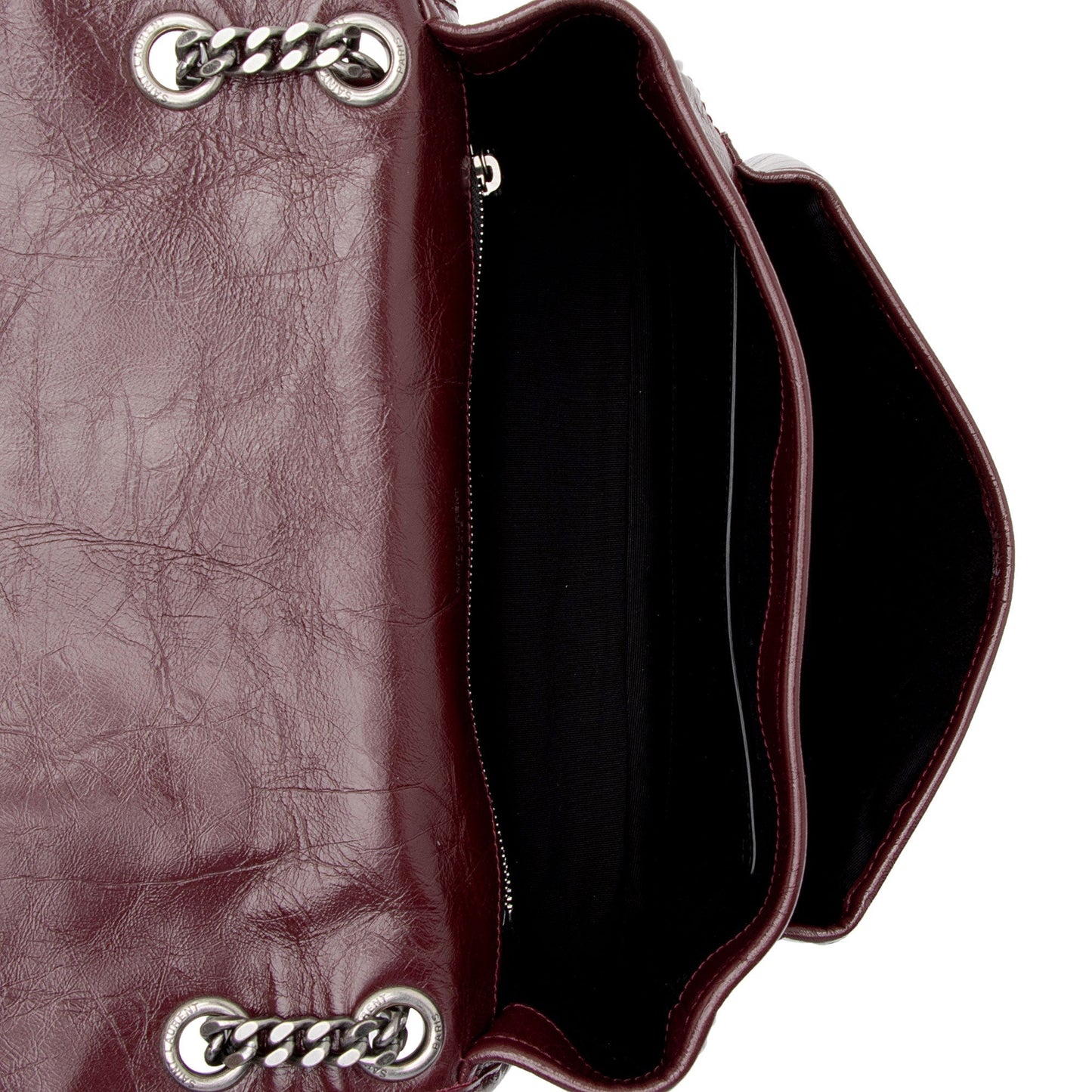 Saint Laurent Crinkled Calfskin Monogram Niki Medium Shoulder Bag jZikJS