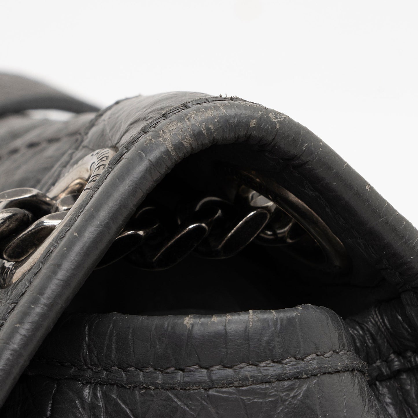 Saint Laurent Crinkled Calfskin Monogram Niki Medium Shoulder Bag J4S3bV
