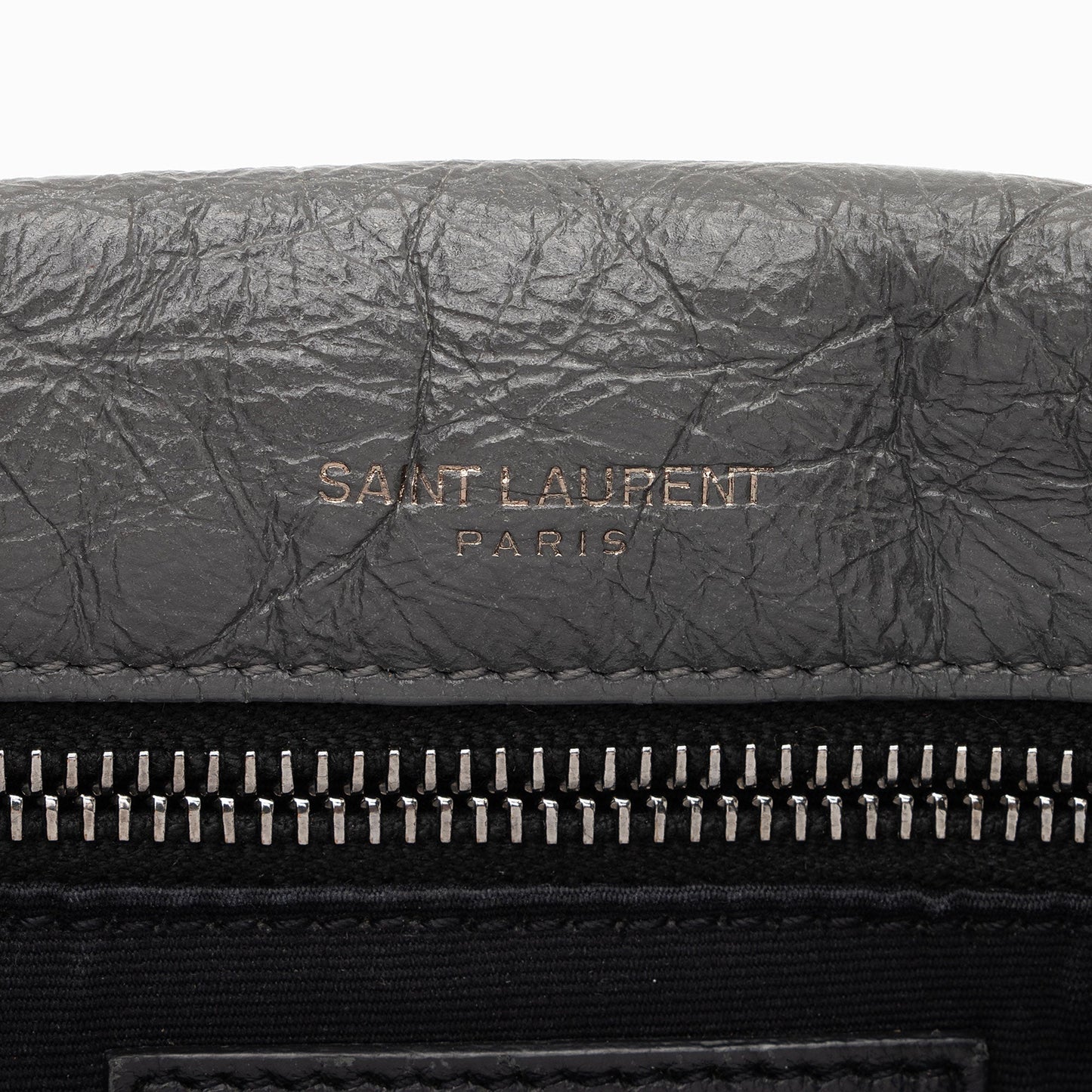 Saint Laurent Crinkled Calfskin Monogram Niki Medium Shoulder Bag J4S3bV