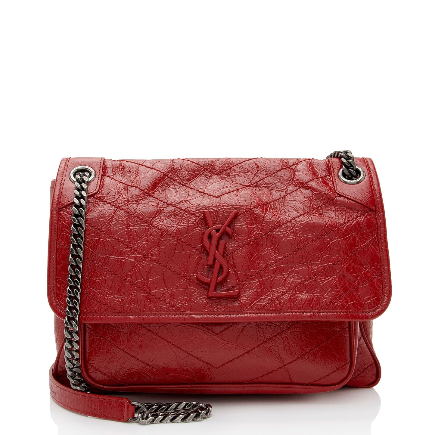 Saint Laurent Crinkled Calfskin Monogram Niki Medium Shoulder Bag yRZdIA