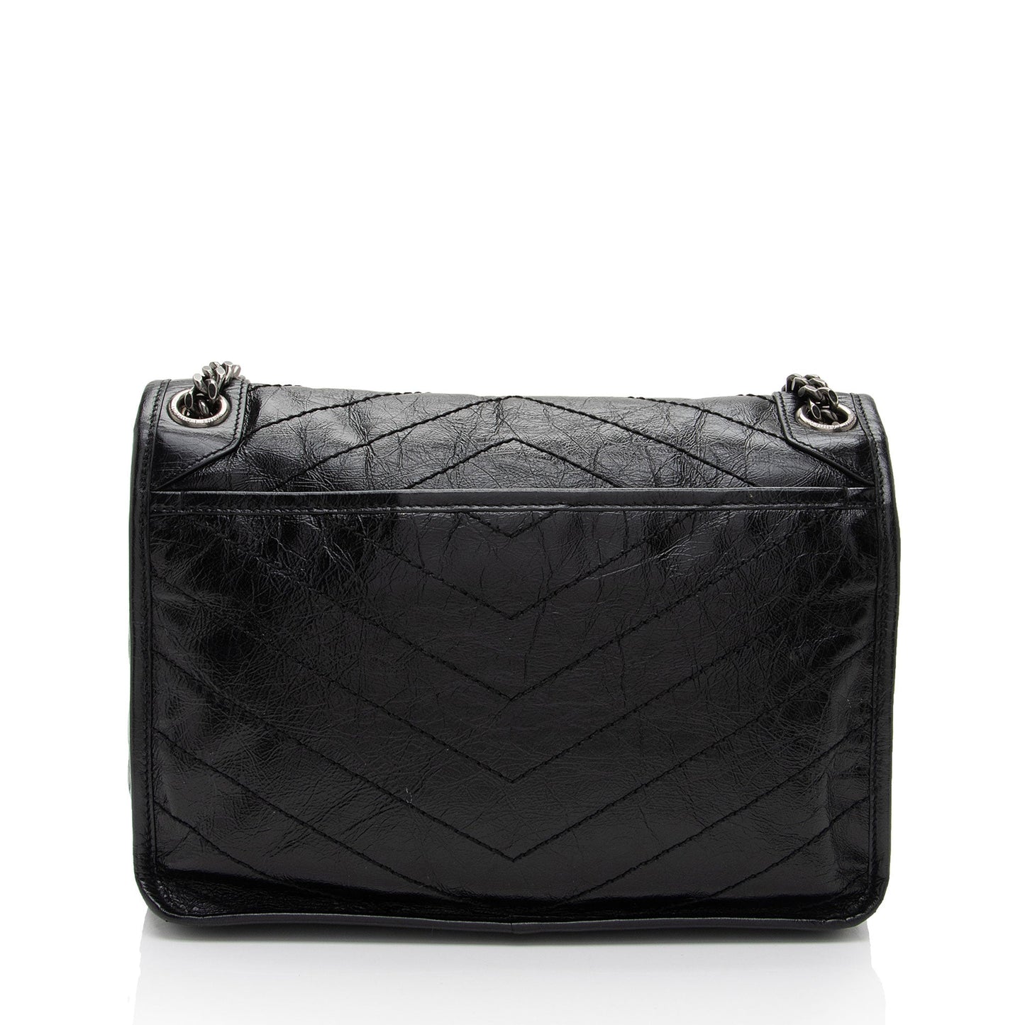 Saint Laurent Crinkled Calfskin Monogram Niki Medium Shoulder Bag 6JCA4U
