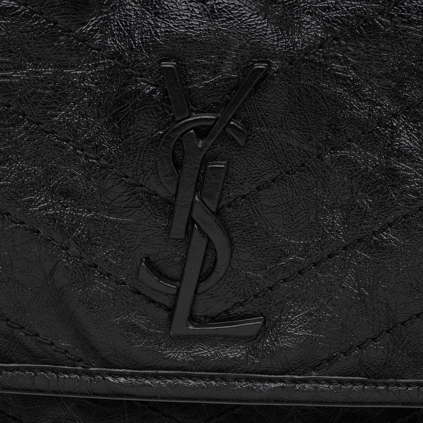 Saint Laurent Crinkled Calfskin Monogram Niki Medium Shoulder Bag 6JCA4U