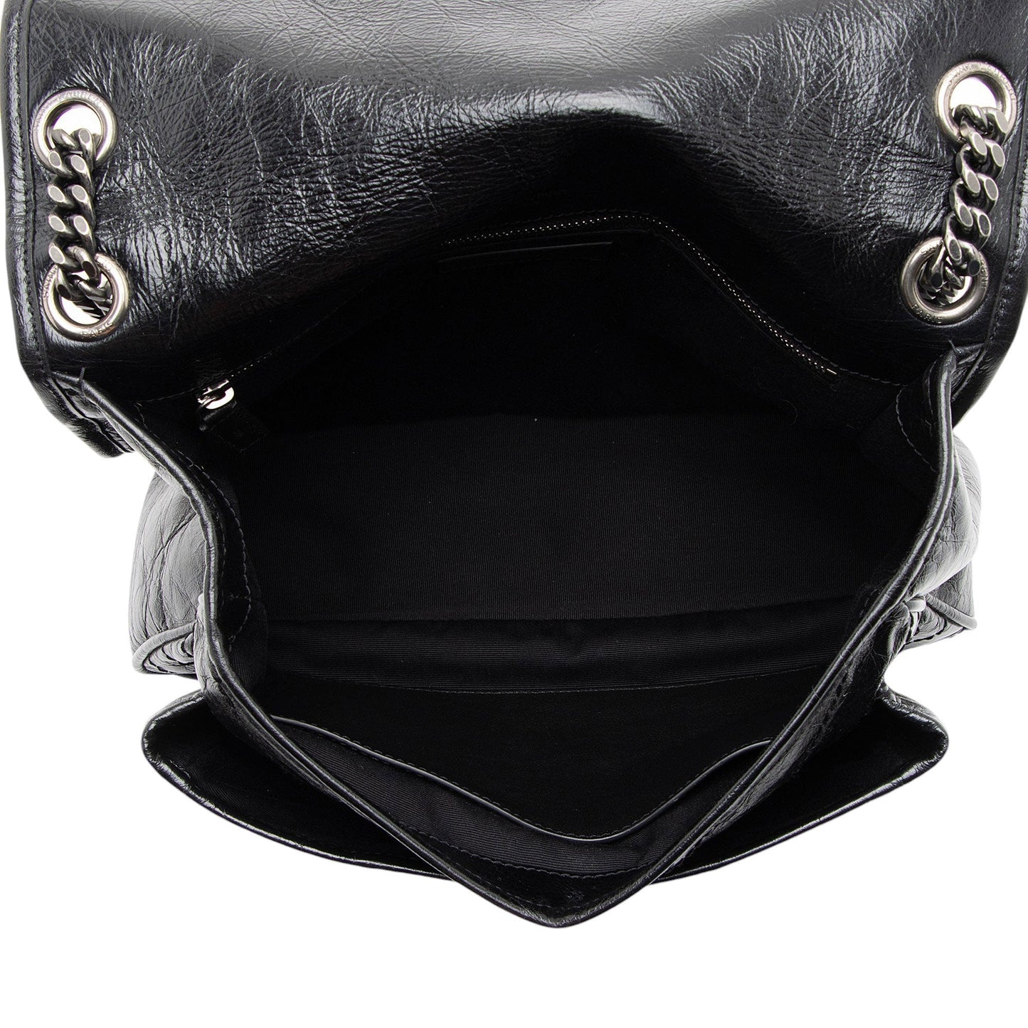 Saint Laurent Crinkled Calfskin Monogram Niki Medium Shoulder Bag 6JCA4U