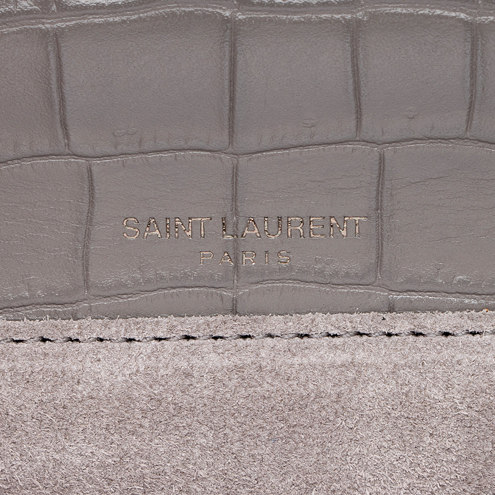 Saint Laurent Croc Embossed Bellechasse Shoulder Bag 18639