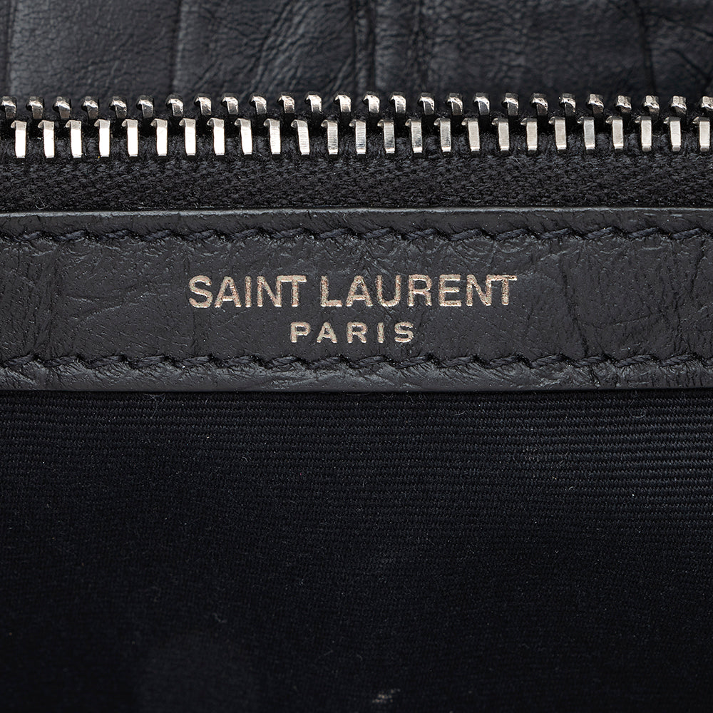 Saint Laurent Croc Embossed Calfskin West Hollywood Shoulder Bag 18311