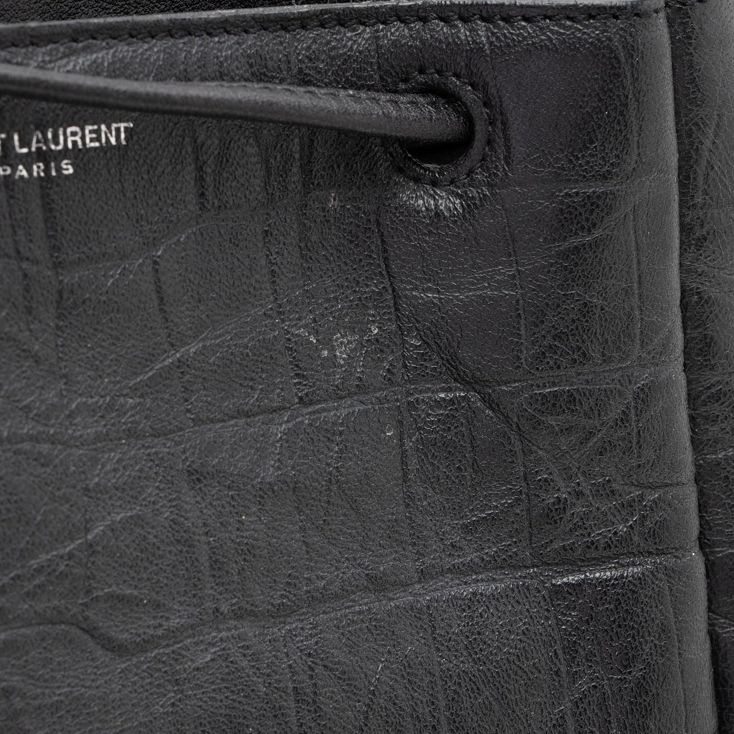 Saint Laurent Croc Embossed Lambskin Festival Backpack 8lf36x