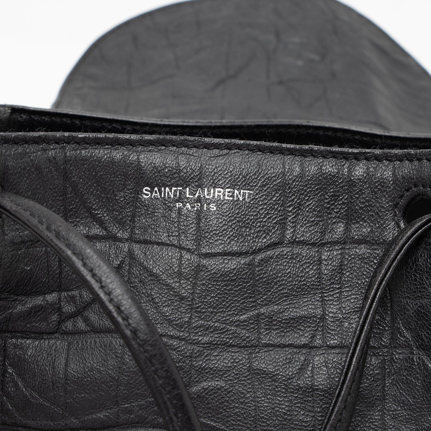 Saint Laurent Croc Embossed Lambskin Festival Backpack 8lf36x