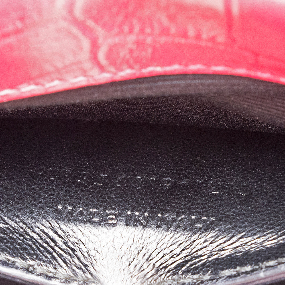 Saint Laurent Croc Embossed Leather Kate Tassel Medium Shoulder Bag 19701