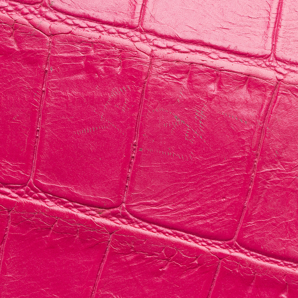 Saint Laurent Croc Embossed Leather Kate Tassel Medium Shoulder Bag 19701