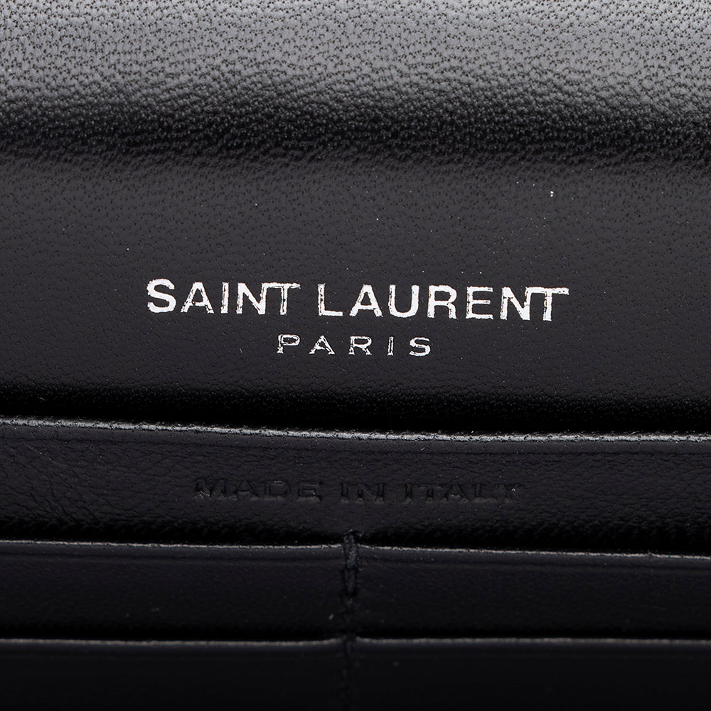 Saint Laurent Croc Embossed Leather Kate Tassel Small Shoulder Bag 18996