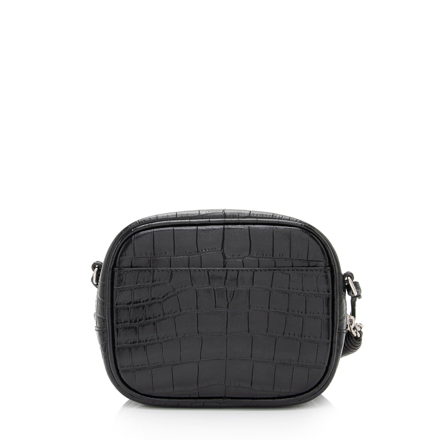 Saint Laurent Croc Embossed Leather Monogram Blogger Bag XNnxZ2