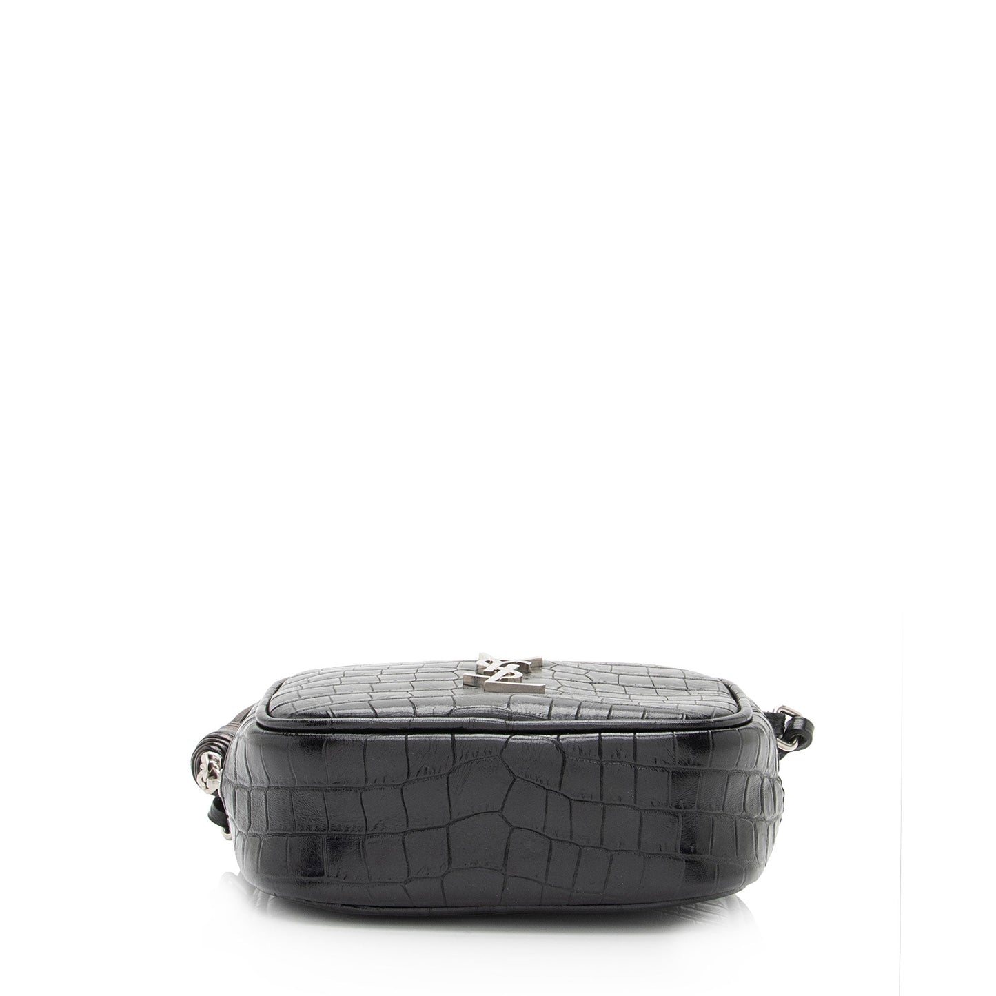 Saint Laurent Croc Embossed Leather Monogram Blogger Bag XNnxZ2