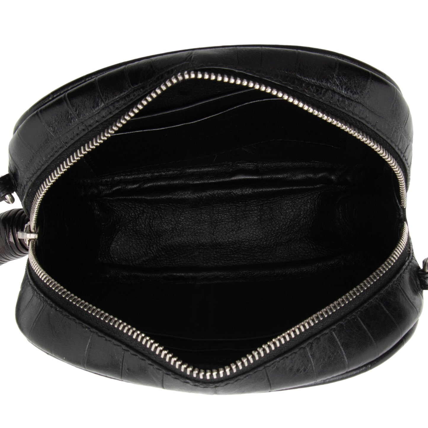 Saint Laurent Croc Embossed Leather Monogram Blogger Bag XNnxZ2