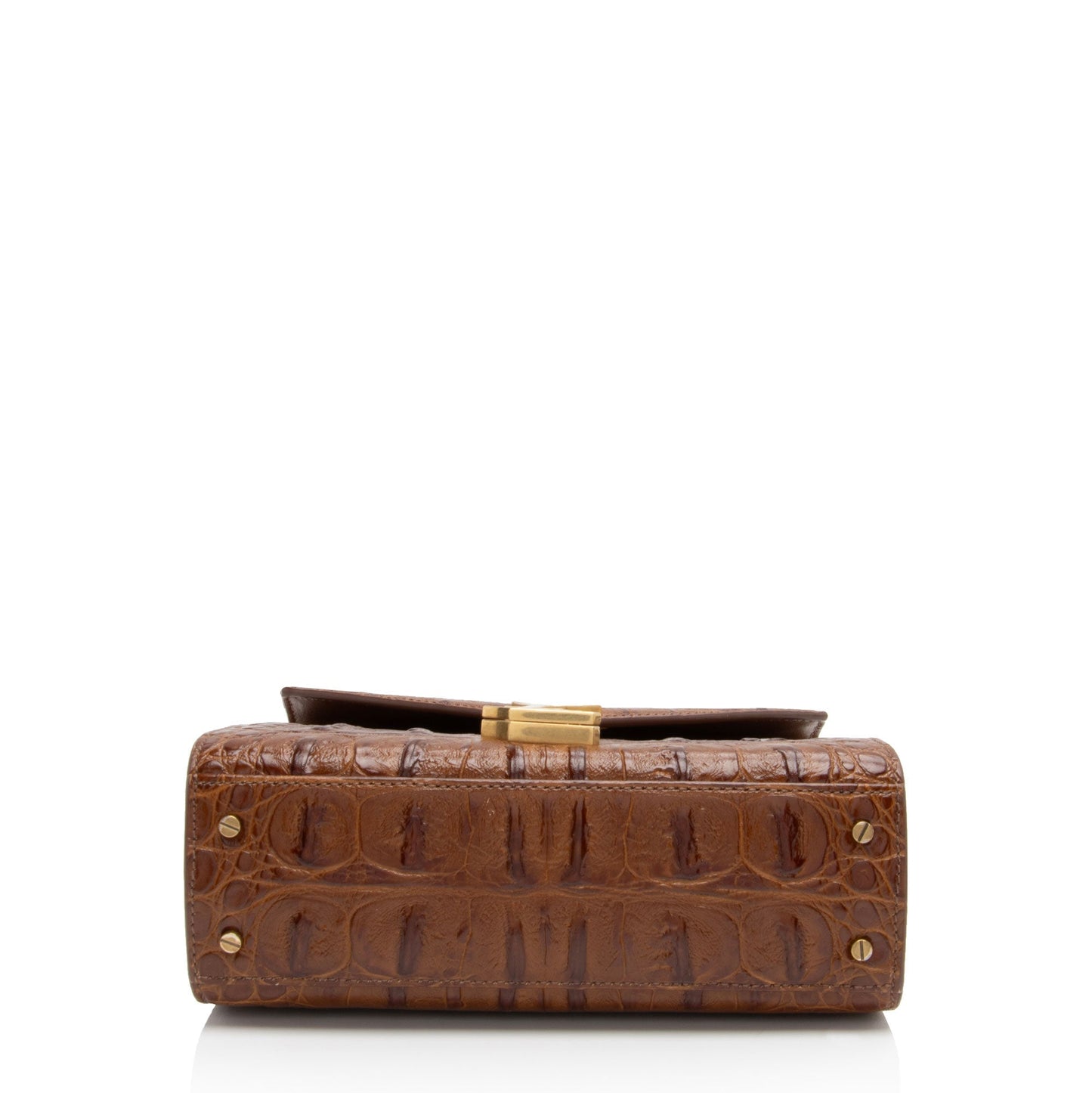 Saint Laurent Croc Embossed Leather Monogram Cassandra Mini Top Handle X87CZK
