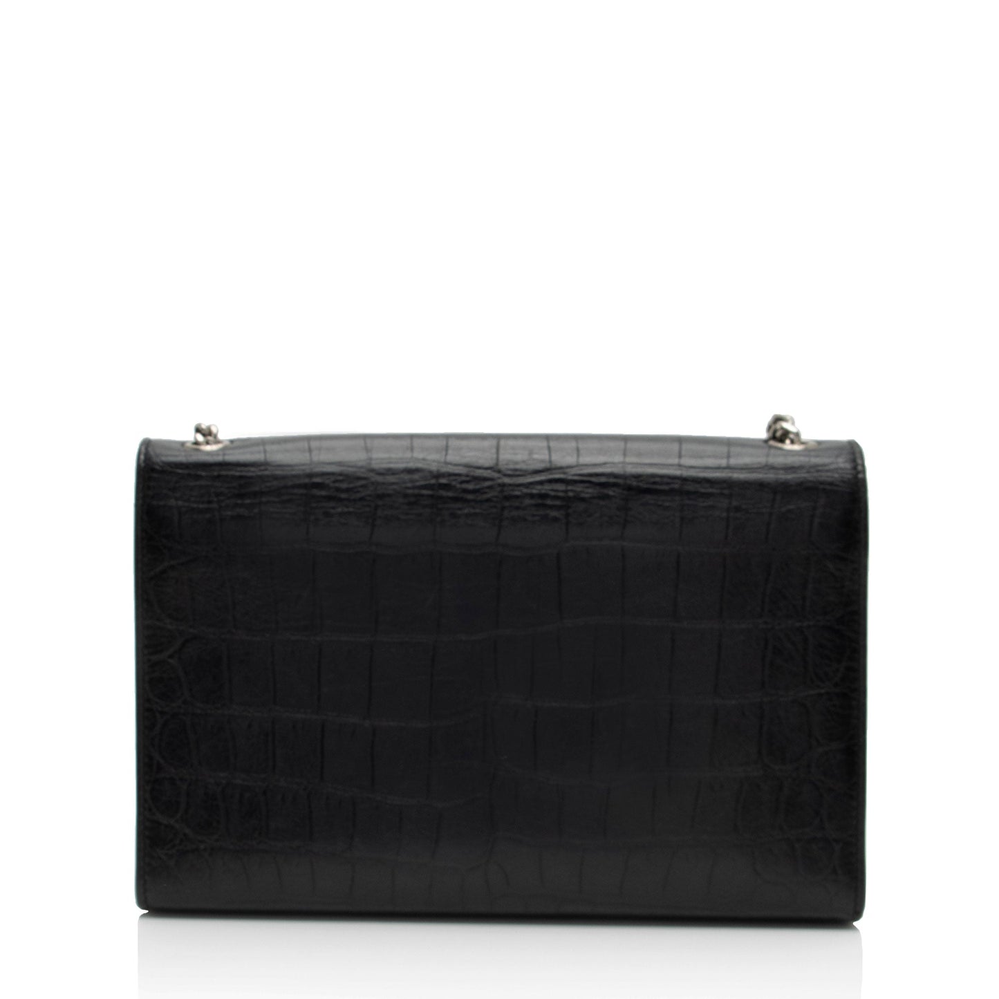 Saint Laurent Croc Embossed Leather Monogram Kate Tassel Medium Shoulder Bag a5zPJw
