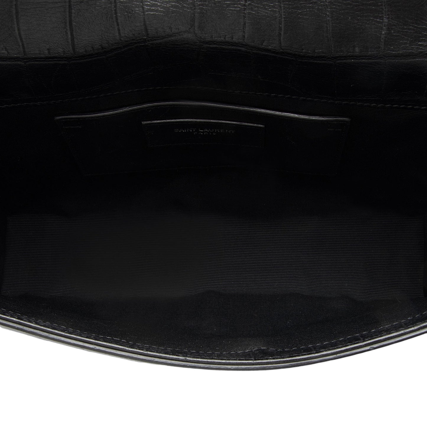 Saint Laurent Croc Embossed Leather Monogram Kate Tassel Medium Shoulder Bag a5zPJw