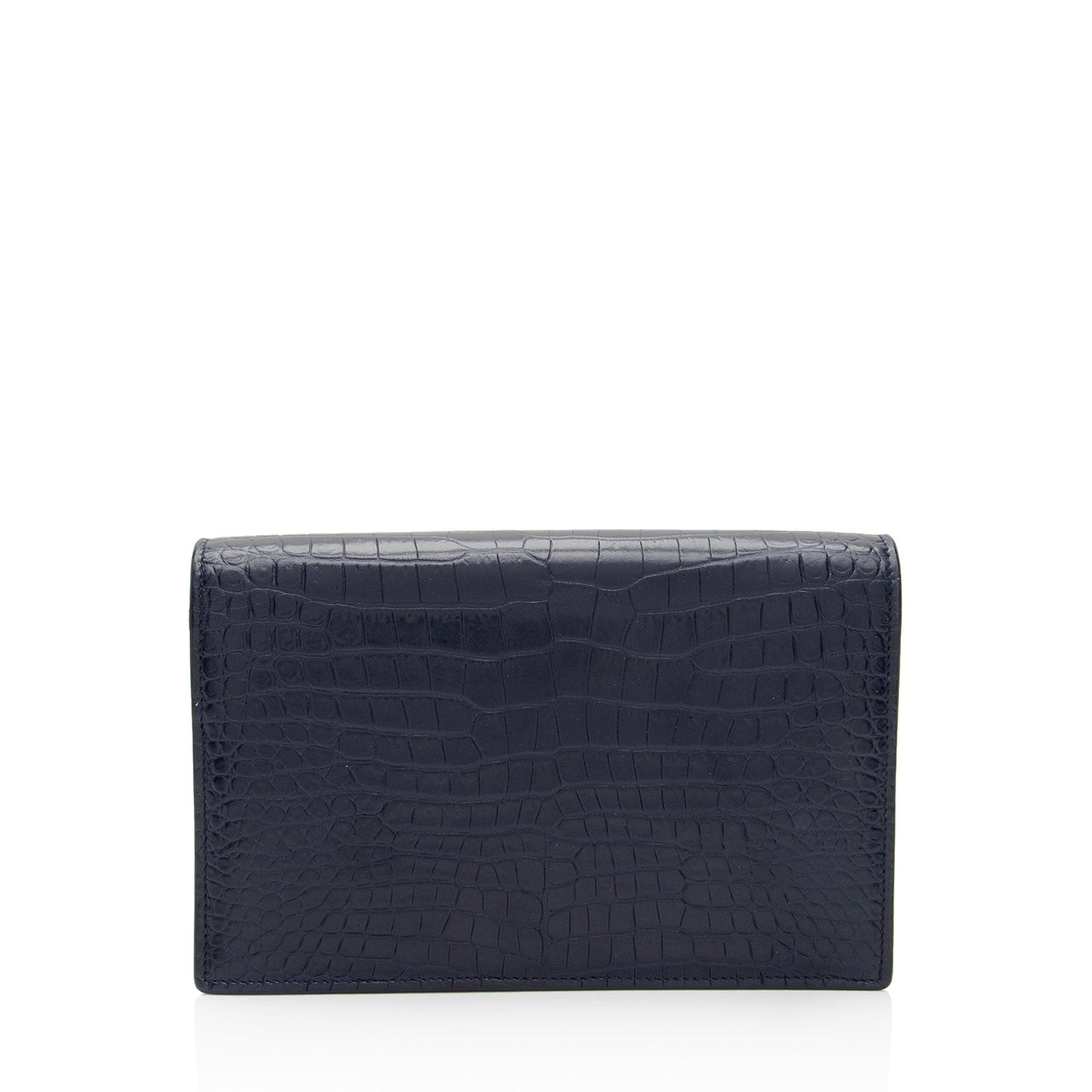 Saint Laurent Croc Embossed Leather Monogram Kate Tassel Small Shoulder Bag lTeWCR