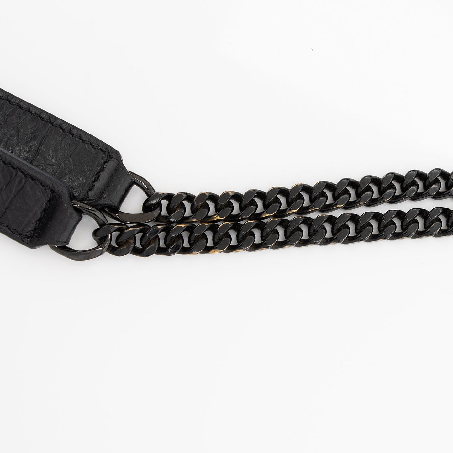 Saint Laurent Croc Embossed Leather Monogram Niki Baby Shoulder Bag NVfs5q