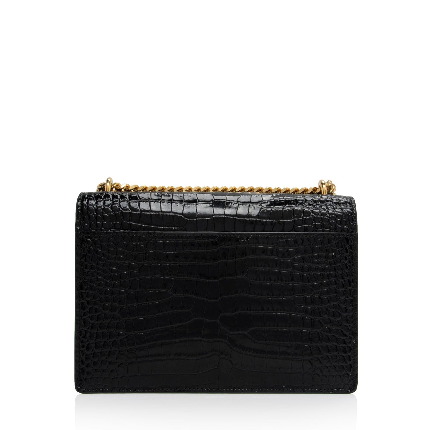 Saint Laurent Croc Embossed Leather Monogram Sunset Medium Shoulder Bag otiVDf