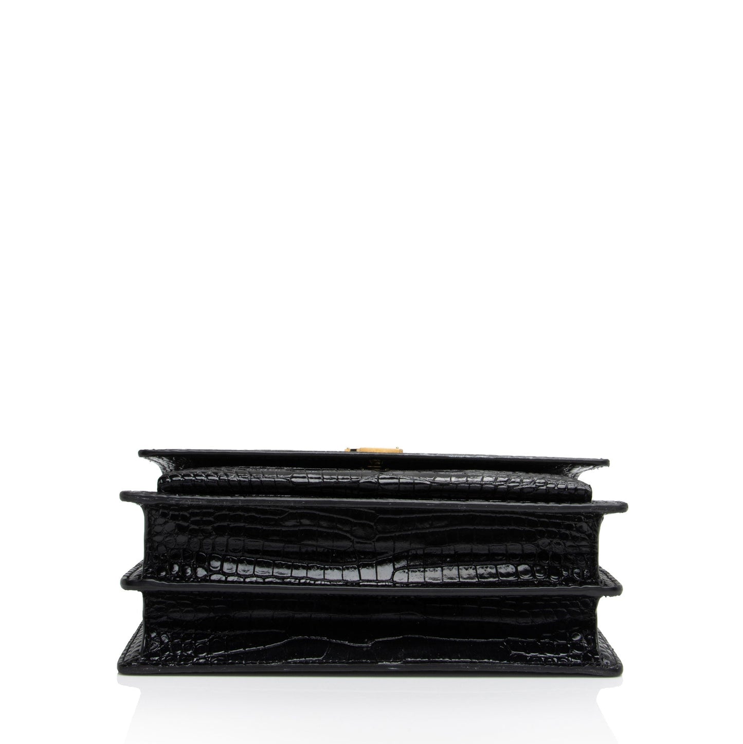 Saint Laurent Croc Embossed Leather Monogram Sunset Medium Shoulder Bag otiVDf