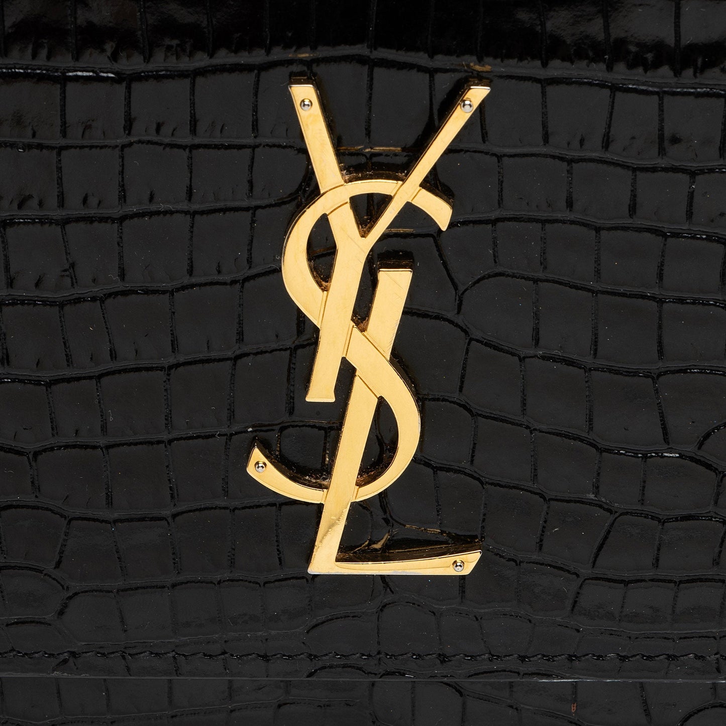 Saint Laurent Croc Embossed Leather Monogram Sunset Medium Shoulder Bag otiVDf